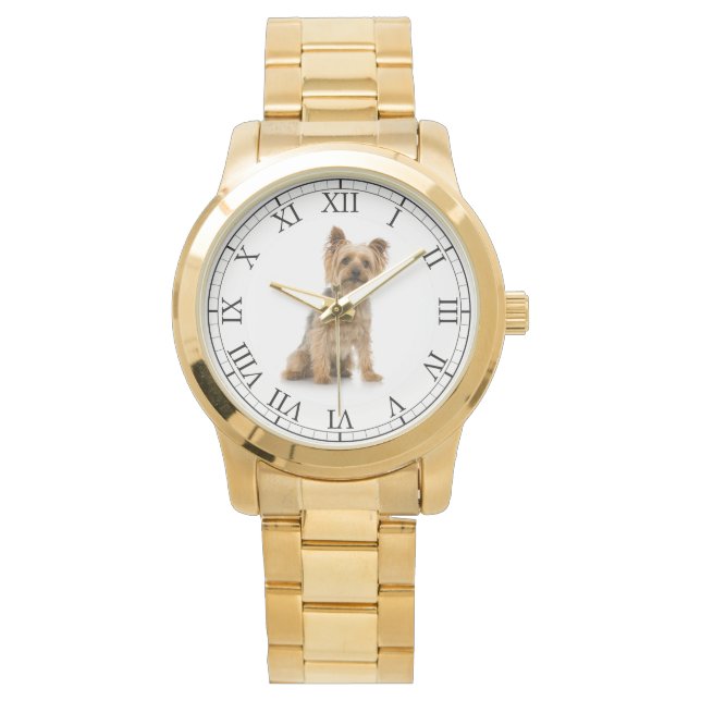Fügen Sie das Niedliche Dog-Portrait Ihres Haustie Armbanduhr (Vorderseite)