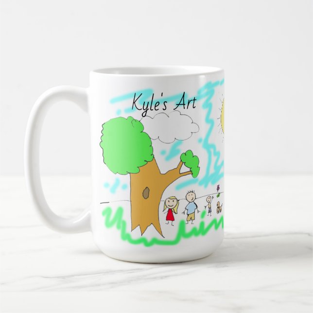 Fügen Sie dem ein Kinderwerk hinzu Kaffeetasse (Links)