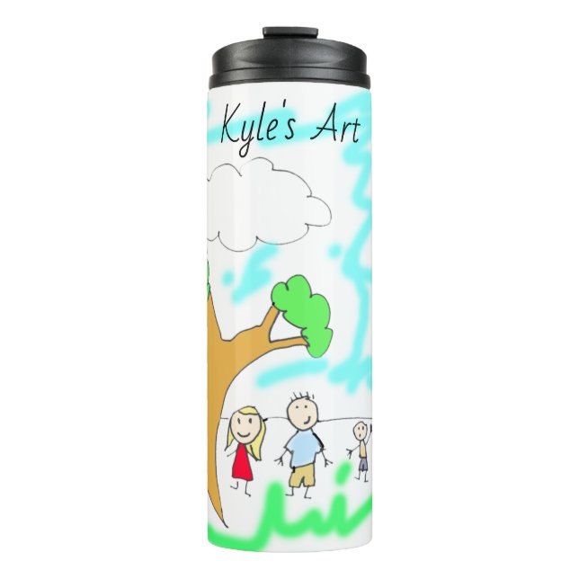 Fügen Sie dem ein Kinderwerk hinzu Thermosbecher (Vorderseite)