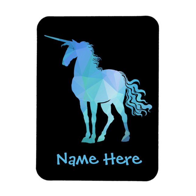 Fügen Sie dem Einhornmagazin den Namen des Kindes  Magnet (Vertikal)