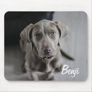 Fügen Sie dem Foto und Namen Ihres Hundes hinzu Mousepad
