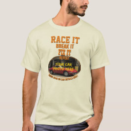 Fügen Sie den Foto-Text seines Autos hinzu, wieder T-Shirt