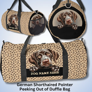 Fügen Sie den Hundenamen Ihren Namen hinzu, deutsc Duffle Bag
