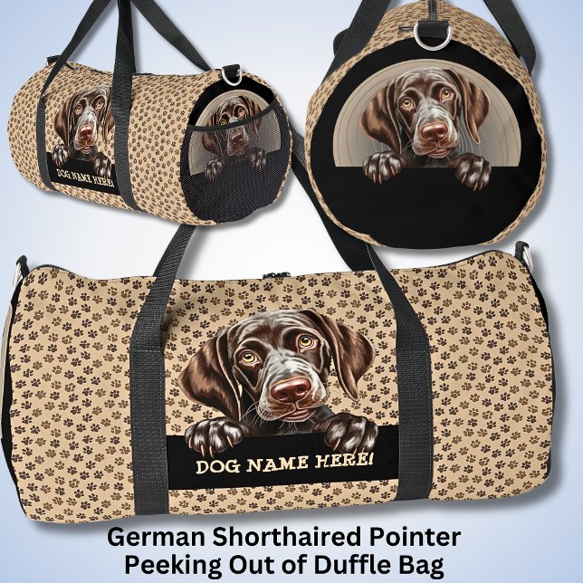 Fügen Sie den Hundenamen Ihren Namen hinzu, deutsc Duffle Bag (Von Creator hochgeladen)
