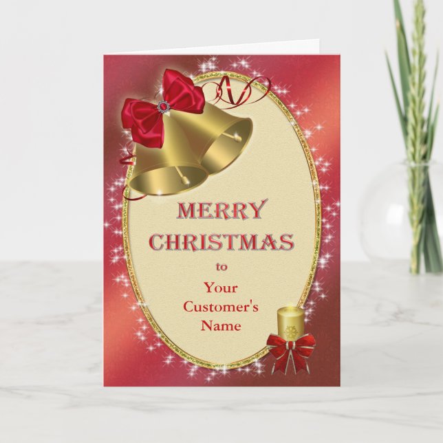 Fügen Sie den Namen der Kunden zu Weihnachten hinz (Vorderseite)