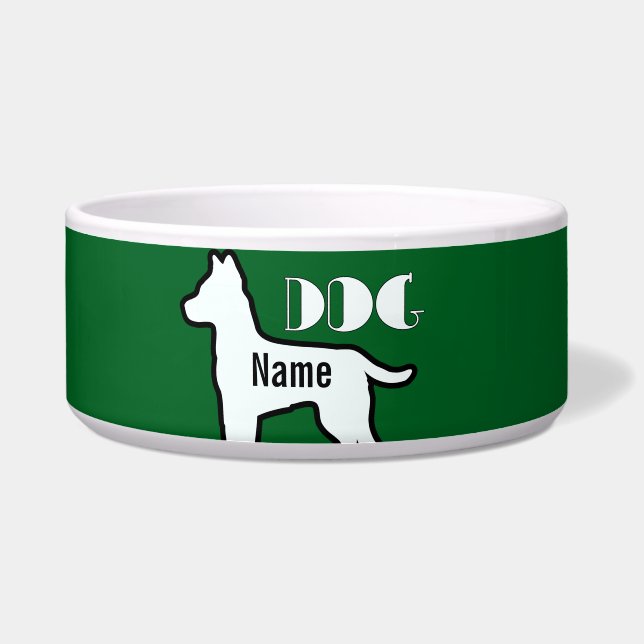 Fügen Sie den Namen des Hundes dk Green Pet hinzu Napf (Vorderseite)