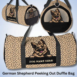 Fügen Sie den Namen des Hundes oder Ihren Namen hi Duffle Bag