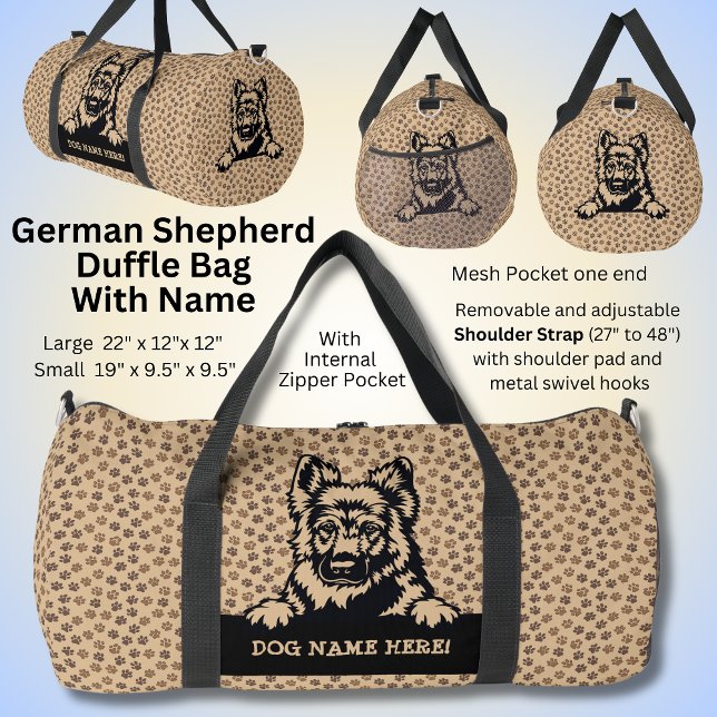 Fügen Sie den Namen des Hundes oder Ihren Namen hi Duffle Bag (Von Creator hochgeladen)
