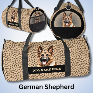 Fügen Sie den Namen des Hundes oder Ihren Namen hi Duffle Bag