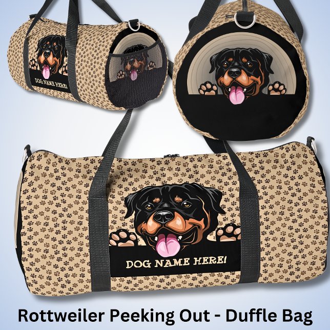Fügen Sie den Namen des Hundes oder Ihren Namen, R Duffle Bag (Von Creator hochgeladen)