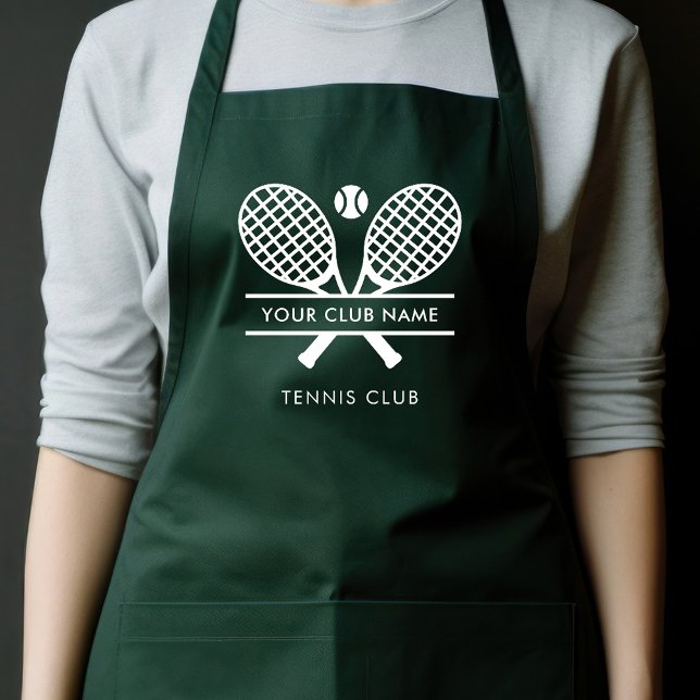 Fügen Sie den Namen des Tennisclubs dem Team Green Schürze (Tennis Club Name Green Apron Swag)