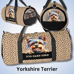 Fügen Sie den Namen Ihres Hundes hinzu, Yorkshire Duffle Bag