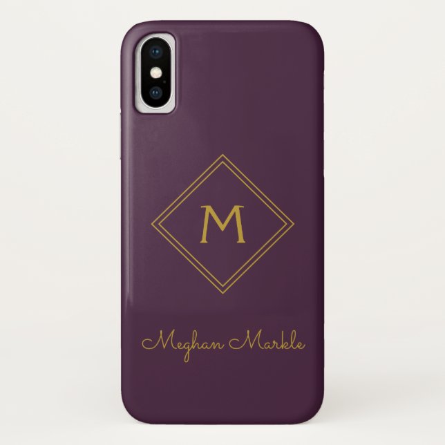 Fügen Sie den Namen Personalisiert Modern Elegante Case-Mate iPhone Hülle (Rückseite)