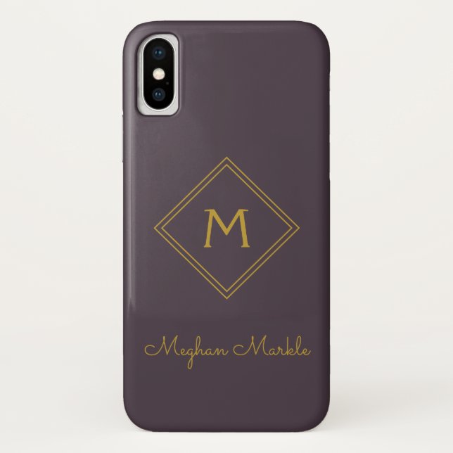 Fügen Sie den Namen Personalisiert Modern Elegante Case-Mate iPhone Hülle (Rückseite)