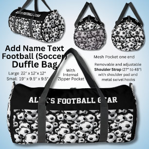 Fügen Sie den Namen Text hinzu, Alex's Football (F Duffle Bag