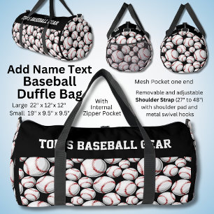 Fügen Sie den Namen Text hinzu, Toms Baseballrad Duffle Bag