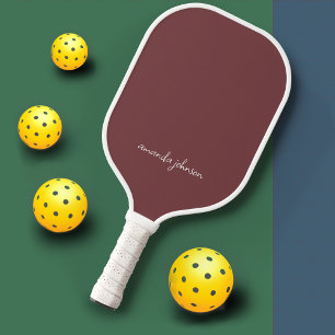 Fügen Sie die dunkle Monogramm-Rose mit dem vollen Pickleball Schläger