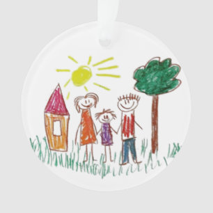 Fügen Sie die Kunstwerke Ihres Kindes hinzu Ornament