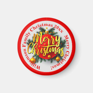 Fügen Sie die Weihnachtsmeldung "Jahr" hinzu Magnet
