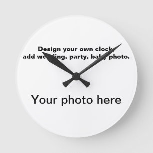 Fügen Sie dieser Wanduhr Ihr eigenes Foto hinzu.