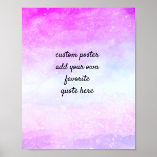 fügen Sie ein Anführungszeichen Aquarellpinke und Poster