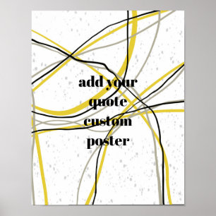 fügen Sie ein Angebot minimalistischer Linien gelb Poster