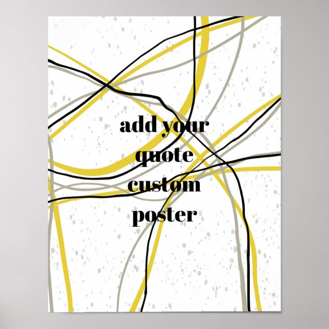 fügen Sie ein Angebot minimalistischer Linien gelb Poster (Vorne)