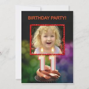 Fügen Sie ein Bild, 11. Geburtstagsparty Einladung