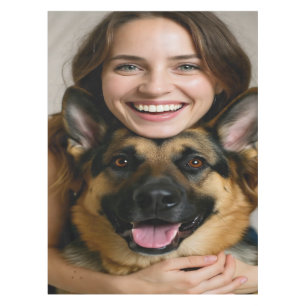 Fügen Sie ein Foto eines deutschen Schäferhundes h Tischdecke