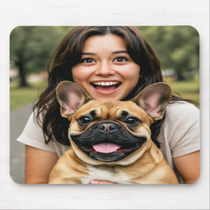 Fügen Sie ein Foto eines Französischen Bulldoggen Mousepad