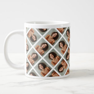 Fügen Sie ein Foto hinzu, um eine verrückte Collag Jumbo-Tasse