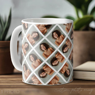 Fügen Sie ein Foto hinzu, um eine verrückte Collag Kaffeetasse