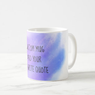 fügen Sie ein individuelles Angebot für lila und b Kaffeetasse