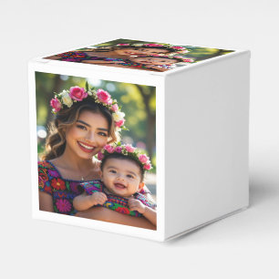 Fügen Sie ein schönes Babyfoto hinzu, personalisie Geschenkschachtel