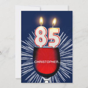 Fügen Sie einen Namen, 85. Geburtstagsparty Einlad Einladung