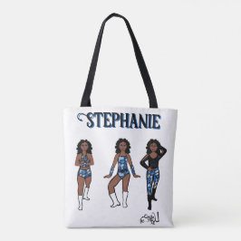 Fügen Sie einen Namen hinzu Tänzer Blau Camo #1 Tasche