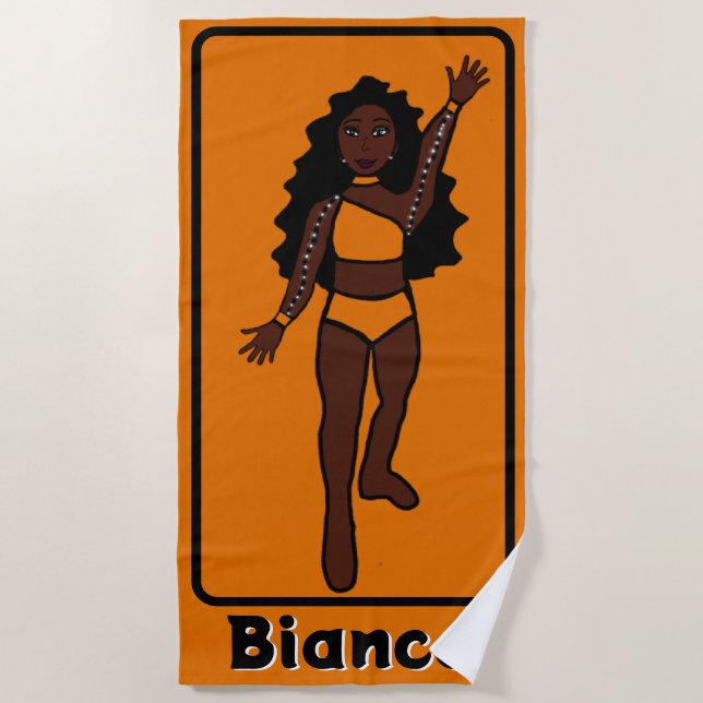 Fügen Sie einen Namen Majorette/Dancer Beach Handt Strandtuch (Vorderseite)