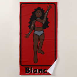 Fügen Sie einen Namen Majorette/Dancer Beach Handt Strandtuch