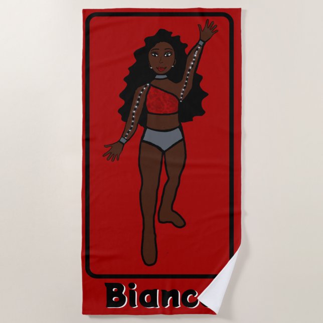 Fügen Sie einen Namen Majorette/Dancer Beach Handt Strandtuch (Vorderseite)