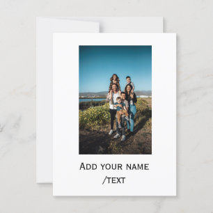 Fügen Sie einfach Ihren Foto Text Familienurlaub K Postkarte