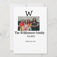 Fügen Sie Familienname Foto Jahr rustikale Vintage