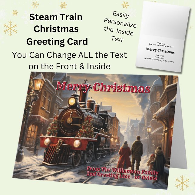 Fügen Sie Familienname Steam Train Weihnachts City Karte (Von Creator hochgeladen)