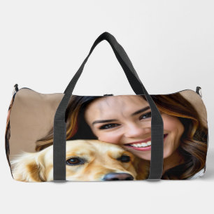 Fügen Sie Golden Retriever Foto Personalisieren Duffle Bag