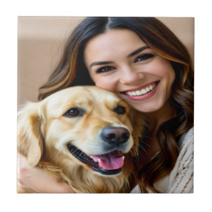 Fügen Sie Golden Retriever Foto Personalisieren Fliese