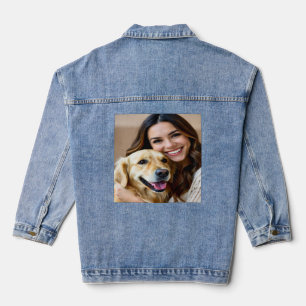 Fügen Sie Golden Retriever Foto Personalisieren hi Jeansjacke