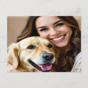 Fügen Sie Golden Retriever Foto Personalisieren Postkarte