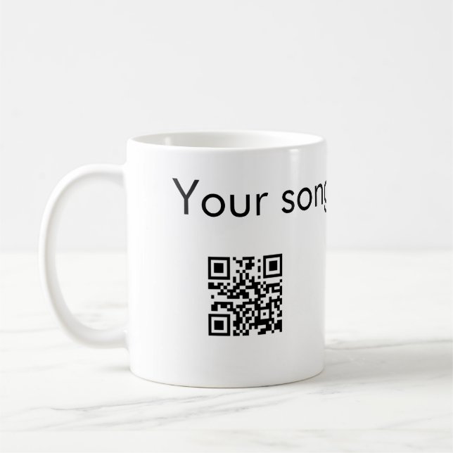 Fügen Sie hier q r Code Text Name sie hinzu Kaffeetasse (Links)