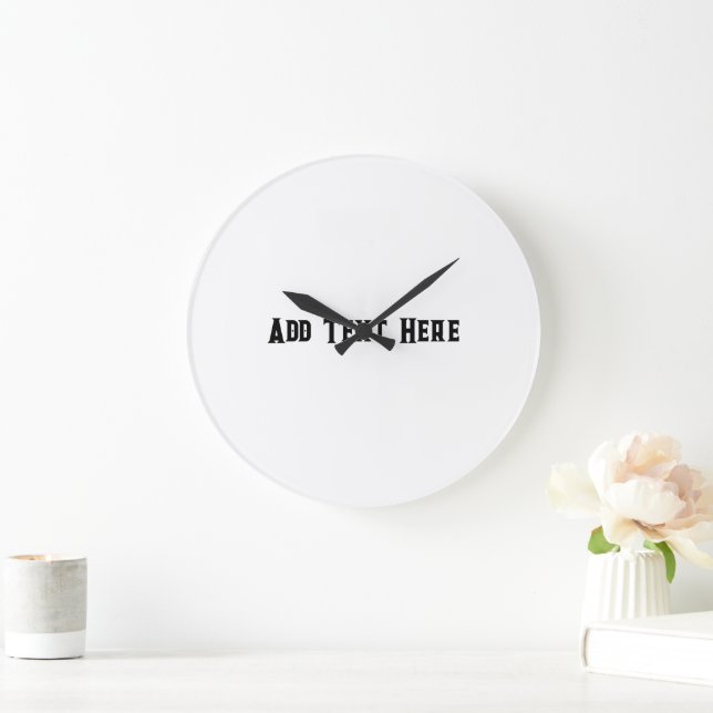 Fügen Sie hier Text Print Round Acrylic Love Wall  Große Wanduhr (Zuhause)