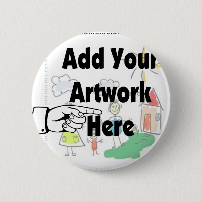 Fügen Sie Ihr eigenes Artwork oder Kinderwerk für  Button (Vorderseite)