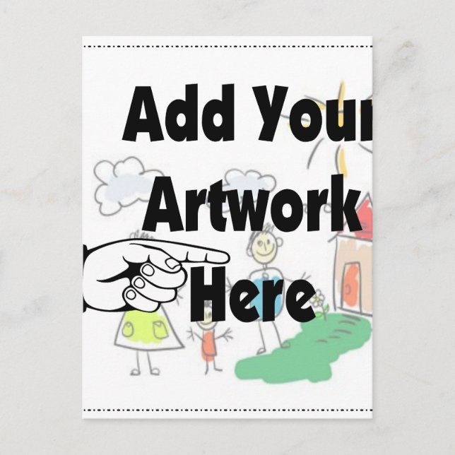 Fügen Sie Ihr eigenes Artwork oder Kinderwerk für  Postkarte (Vorderseite)